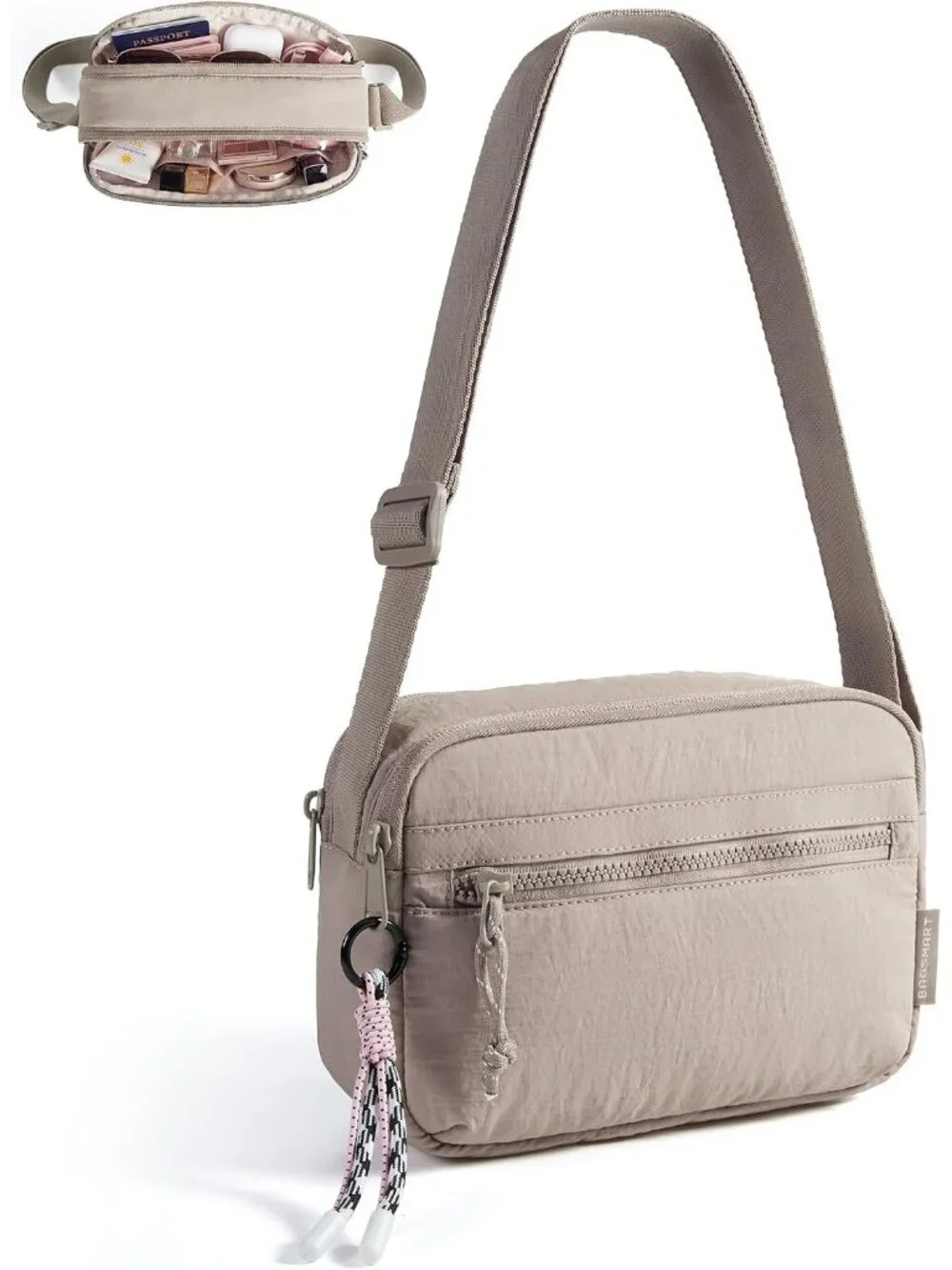 👜Women's Brown Small Crossbody Bag Travel Purse Casual Shoulder Handbag Wallet